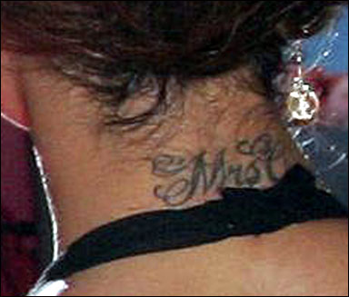 Cheryl Cole Neck Tattoo